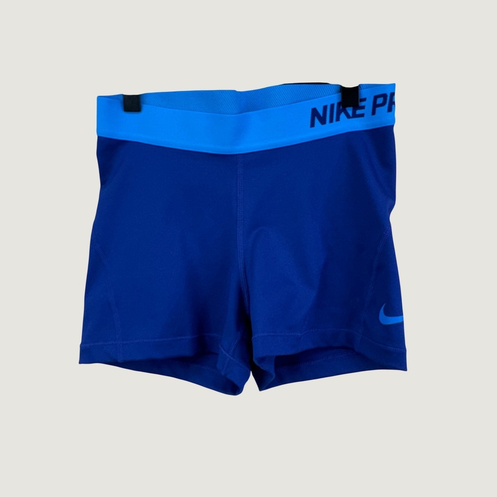 Nike‎ Pro Dri-Fit Shorts Small Blue Compression Athletic Volleyball Workout